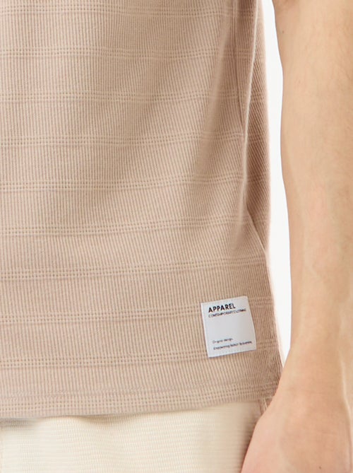 T-shirt a girocollo e maniche corte in tessuto a nido d'ape - Kiabi