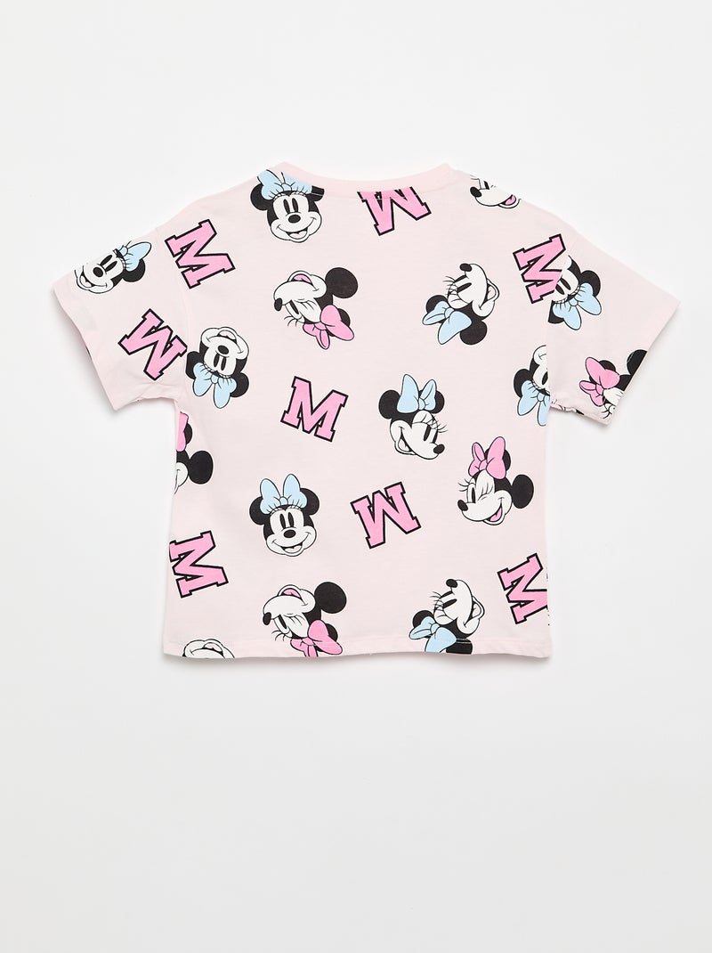 T-shirt a girocollo e maniche corte 'Minnie' 'Disney' Rosa - Kiabi