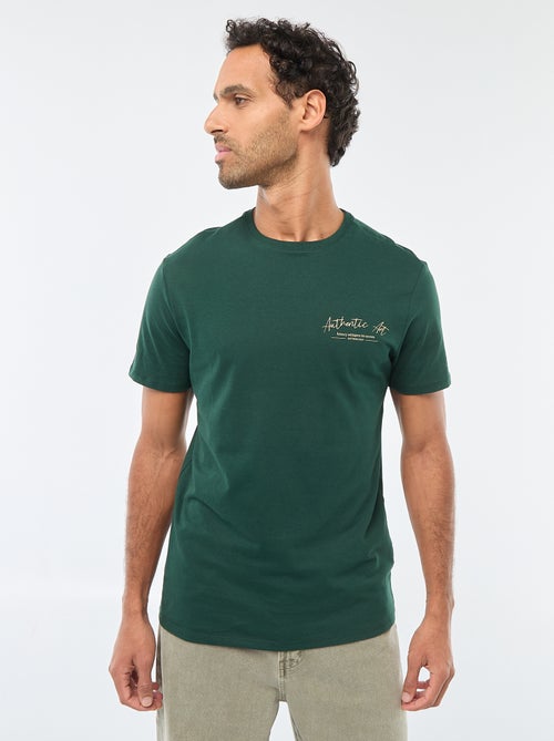 T-shirt a girocollo e maniche corte stampato - Kiabi