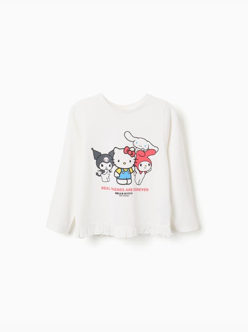 T-shirt a manica lunga con stampa hello kitty e friends - Kiabi