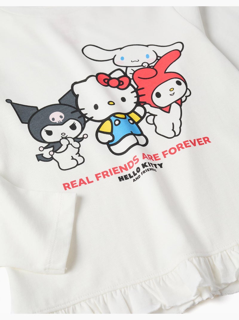T-shirt a manica lunga con stampa hello kitty e friends Bianco - Kiabi