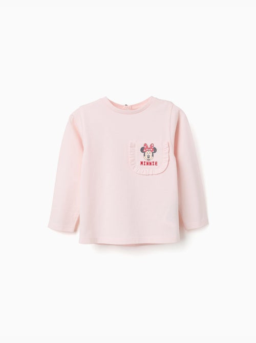T-shirt a manica lunga con stampa minnie sul petto - Kiabi