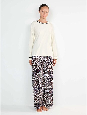 T-shirt a manica lunga con vivaci contrasti