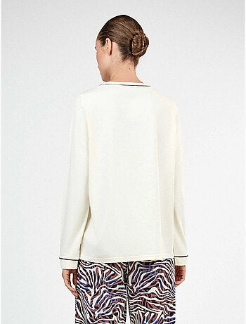 T-shirt a manica lunga con vivaci contrasti