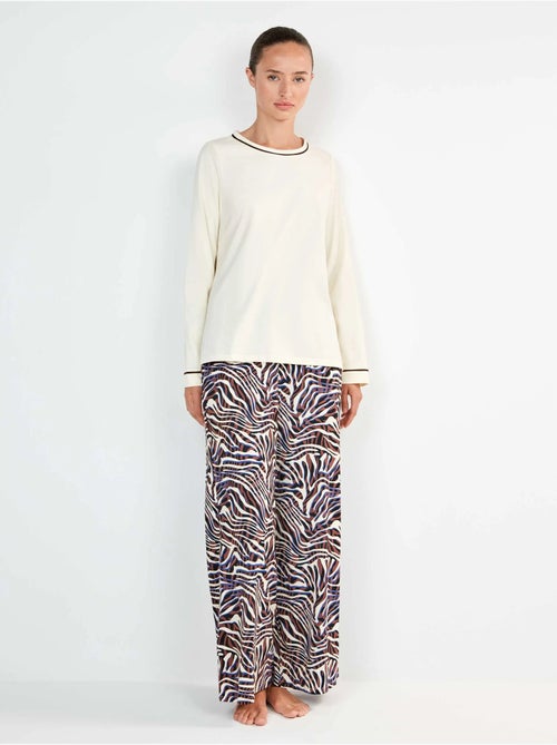 T-shirt a manica lunga con vivaci contrasti - Kiabi