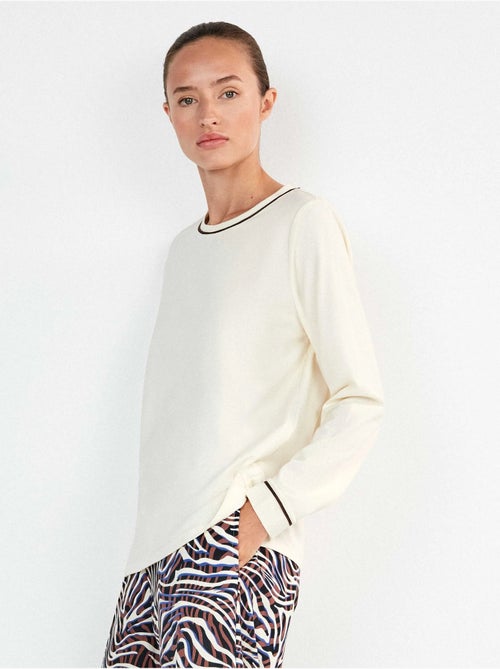 T-shirt a manica lunga con vivaci contrasti - Kiabi