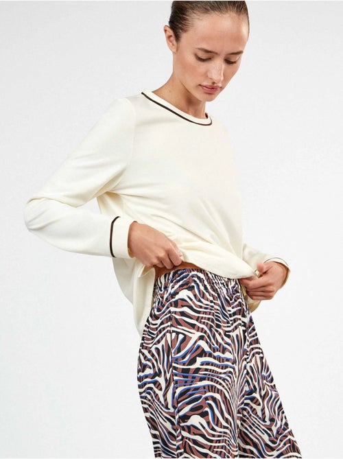 T-shirt a manica lunga con vivaci contrasti - Kiabi