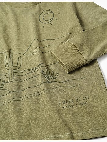 T-shirt a manica lunga in cotone work of art