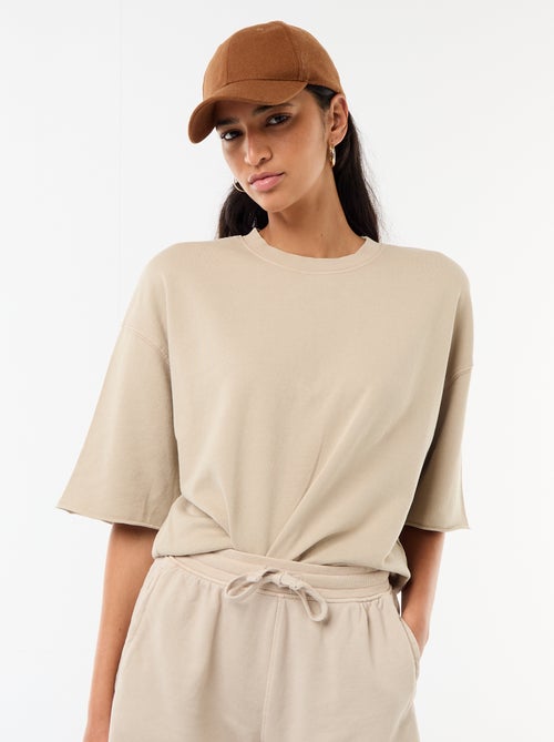 T-shirt a maniche 3/4 in French Terry - Kiabi