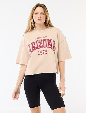 T-shirt a maniche 3/4 in French Terry