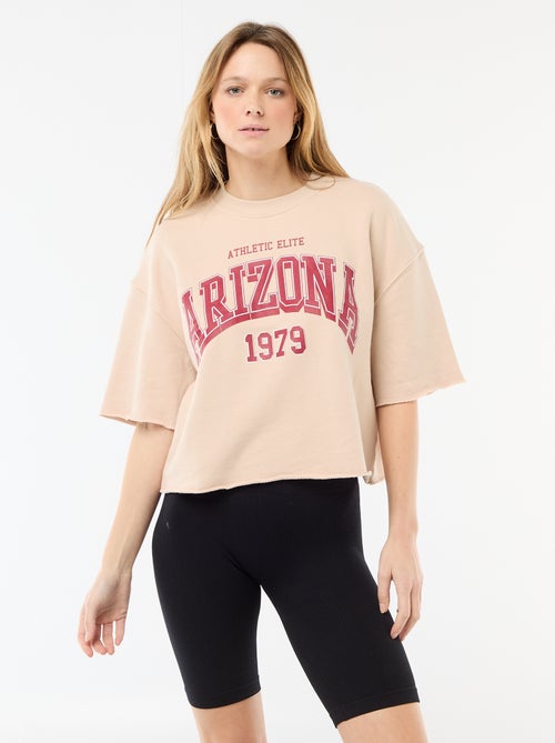 T-shirt a maniche 3/4 in French Terry - Kiabi