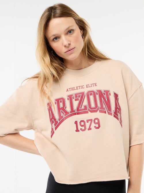 T-shirt a maniche 3/4 in French Terry - Kiabi