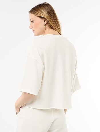 T-shirt a maniche 3/4 in French Terry