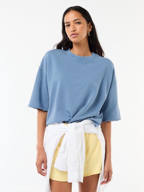 T-shirt a maniche 3/4 in French Terry - Kiabi