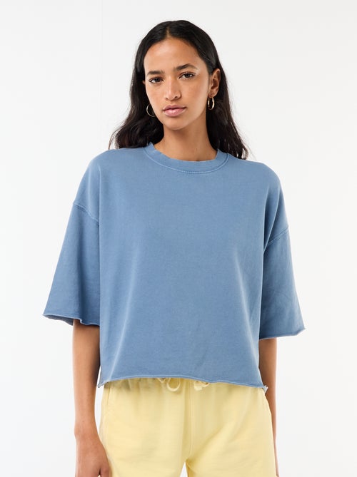 T-shirt a maniche 3/4 in French Terry - Kiabi