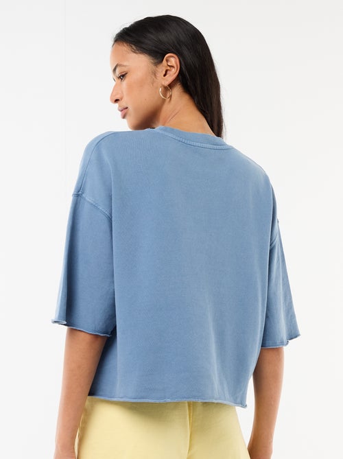 T-shirt a maniche 3/4 in French Terry - Kiabi