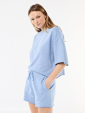 T-shirt a maniche 3/4 in French Terry