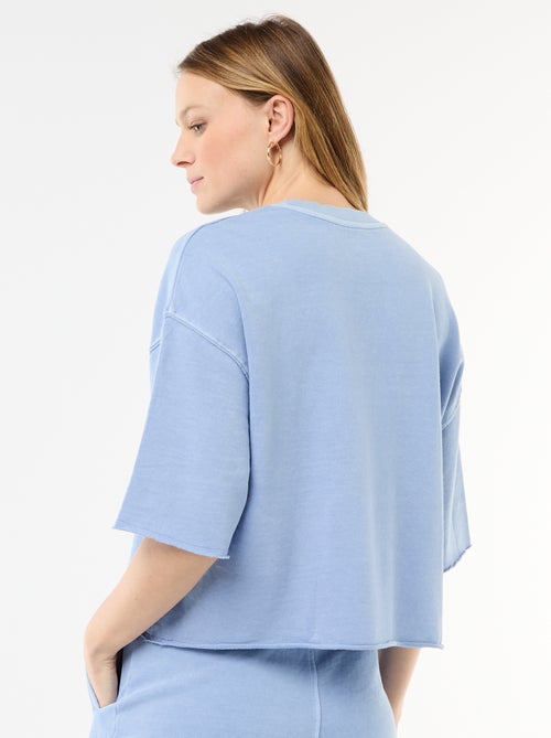 T-shirt a maniche 3/4 in French Terry - Kiabi