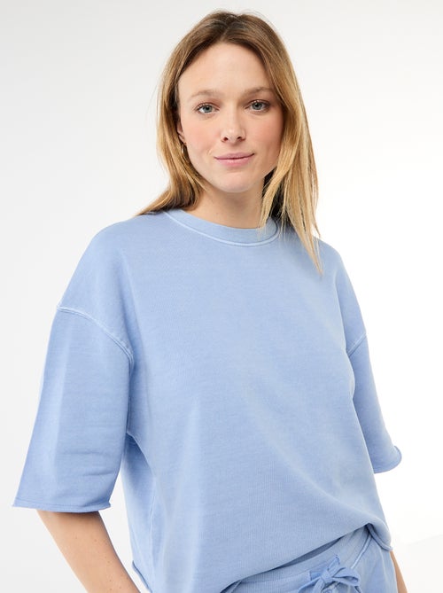 T-shirt a maniche 3/4 in French Terry - Kiabi