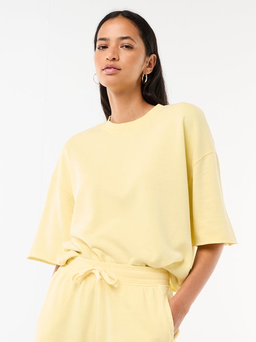 T-shirt a maniche 3/4 in French Terry - Kiabi