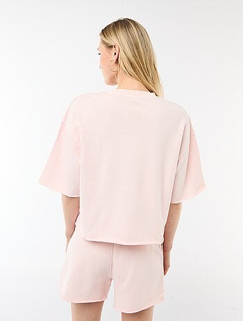 T-shirt a maniche 3/4 in French Terry