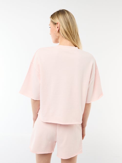 T-shirt a maniche 3/4 in French Terry - Kiabi