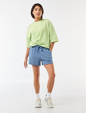 T-shirt a maniche 3/4 in French Terry