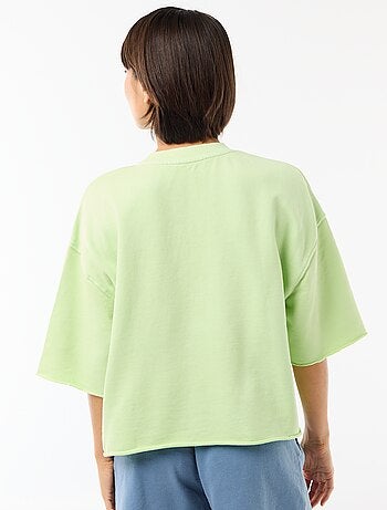T-shirt a maniche 3/4 in French Terry