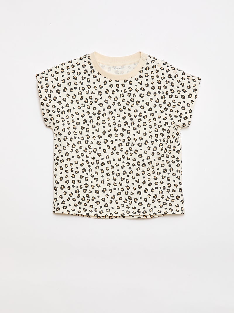 T-shirt a maniche corte - Collezione facile da indossare Beige - Kiabi