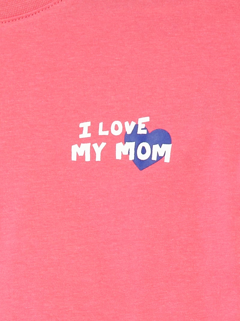 T-shirt a maniche corte - Festa della mamma ROSA - Kiabi