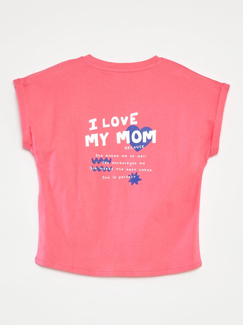 T-shirt a maniche corte - Festa della mamma ROSA - Kiabi