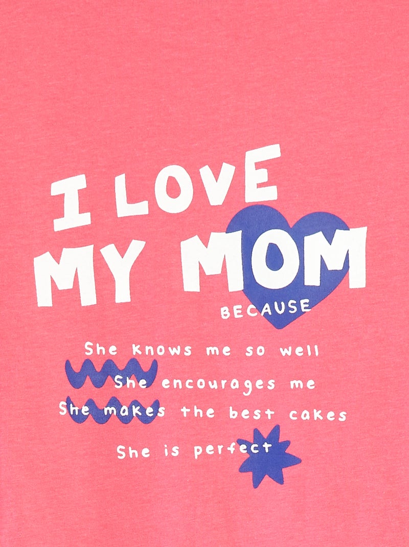 T-shirt a maniche corte - Festa della mamma ROSA - Kiabi