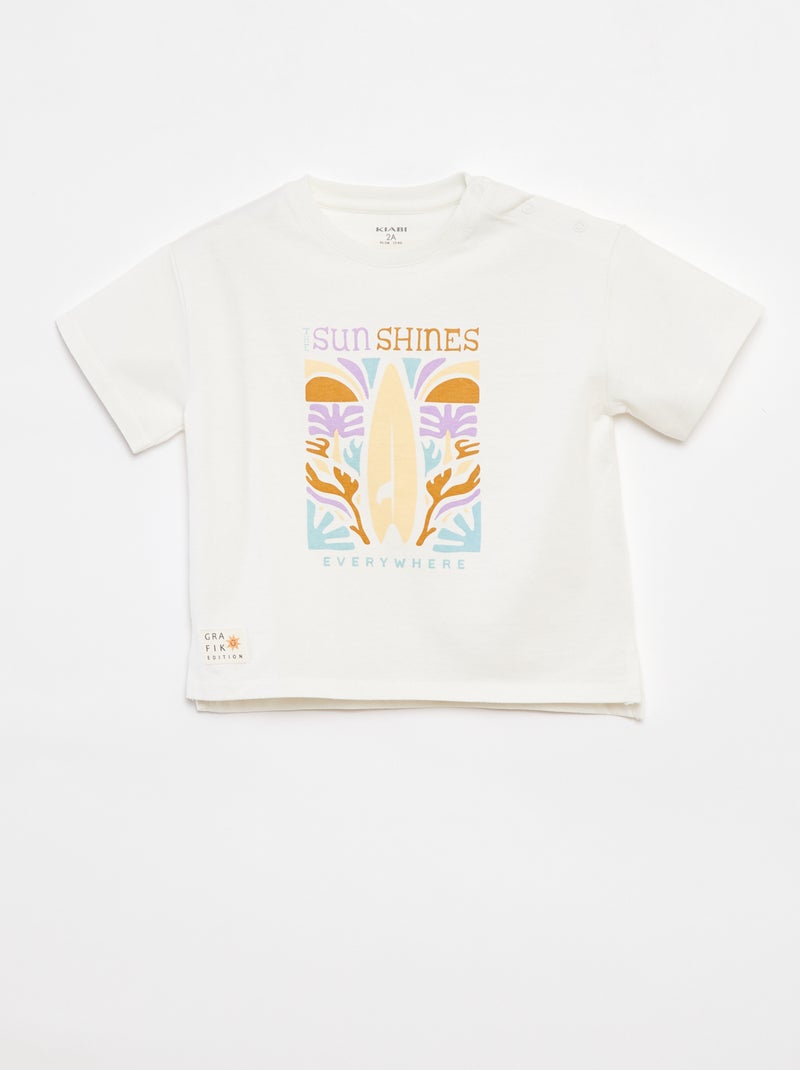 T-shirt a maniche corte - Graphik Edition Bianco - Kiabi