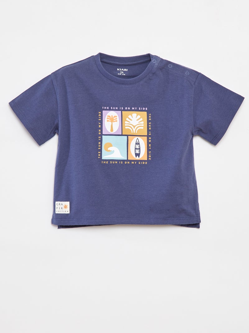 T-shirt a maniche corte - Graphik Edition Blu - Kiabi