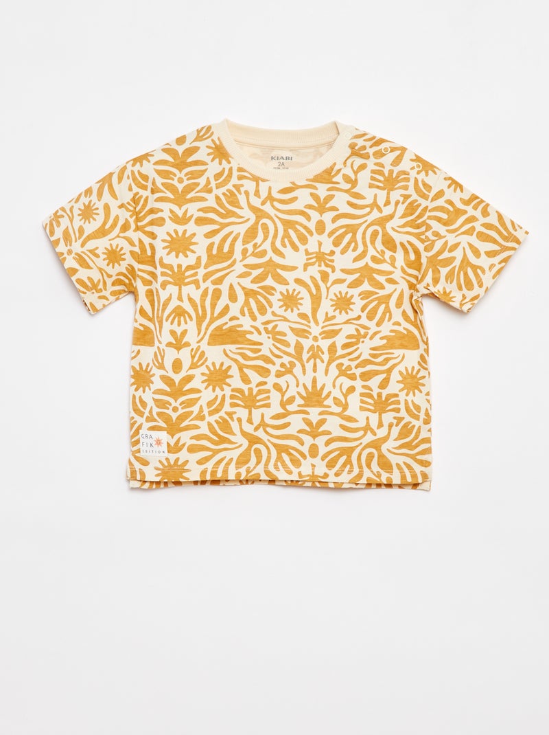 T-shirt a maniche corte - Graphik Edition Giallo - Kiabi