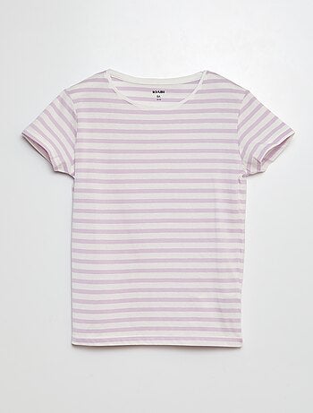 T-shirt a maniche corte a righe