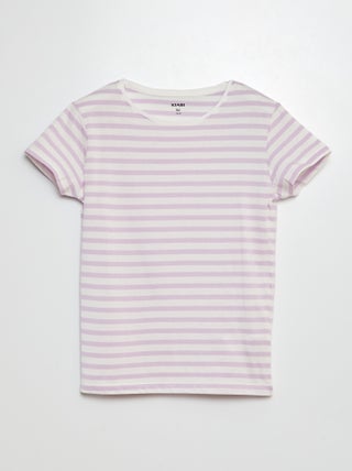 T-shirt a maniche corte a righe