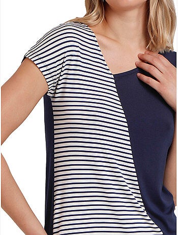 T-shirt a maniche corte a righe da donna ADMAS