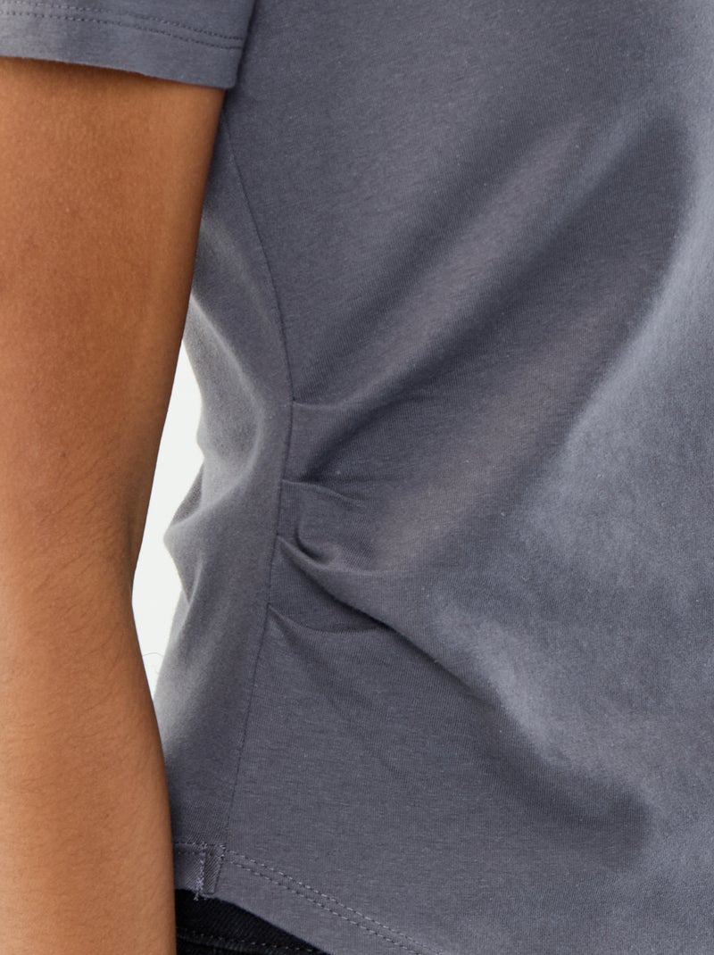 T-shirt a maniche corte asimmetrica Grigio - Kiabi