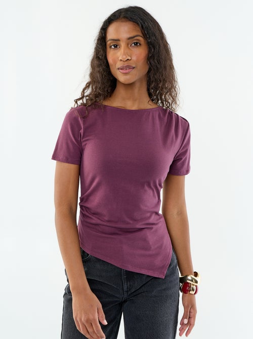 T-shirt a maniche corte asimmetrica - Kiabi
