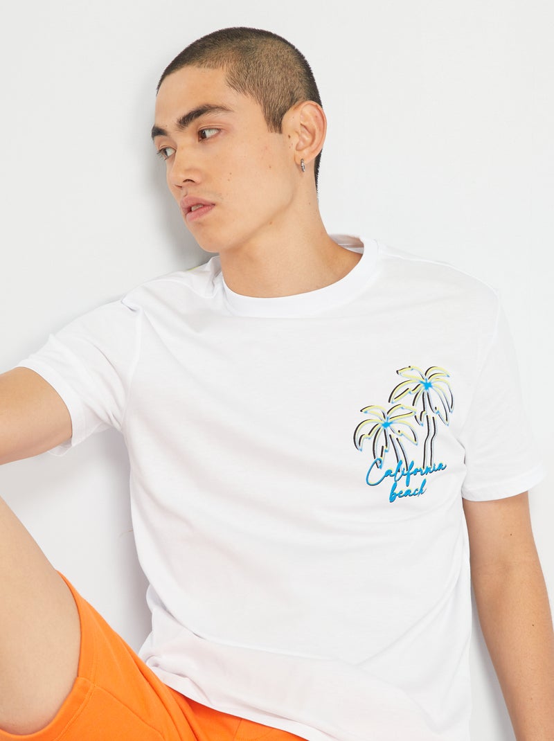 T-shirt a maniche corte Bianco - Kiabi