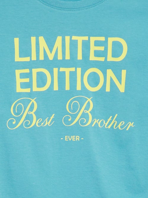 T-shirt a maniche corte con animazione Brother - Kiabi