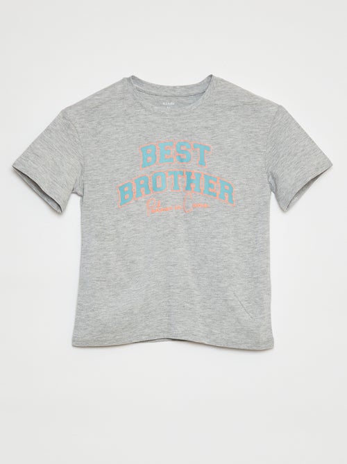 T-shirt a maniche corte con animazione Brother - Kiabi