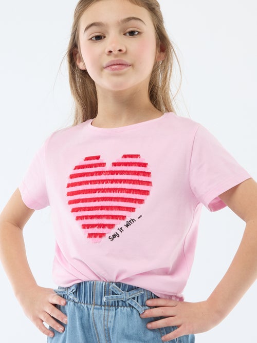 T-shirt a maniche corte con animazione - Kiabi