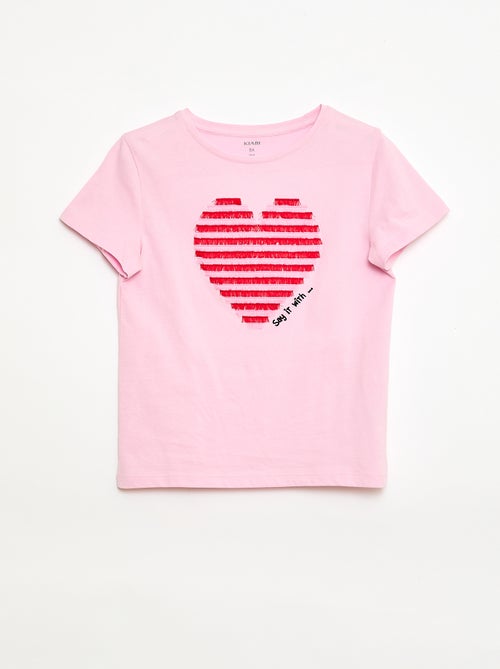T-shirt a maniche corte con animazione - Kiabi