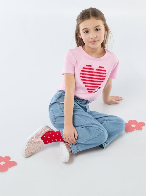 T-shirt a maniche corte con animazione - Kiabi