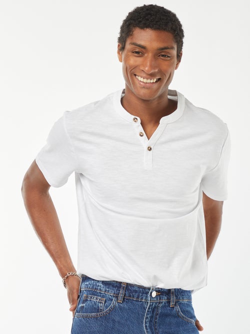 T-shirt a maniche corte con collo serafino - Kiabi