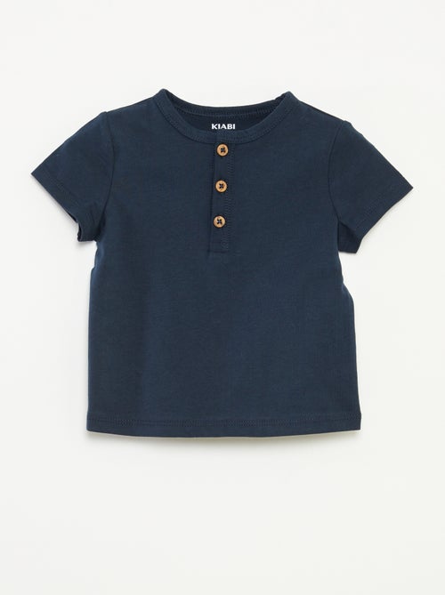 T-shirt a maniche corte con collo serafino - Kiabi