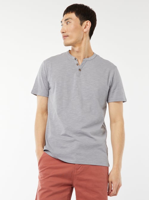 T-shirt a maniche corte con collo serafino - Kiabi