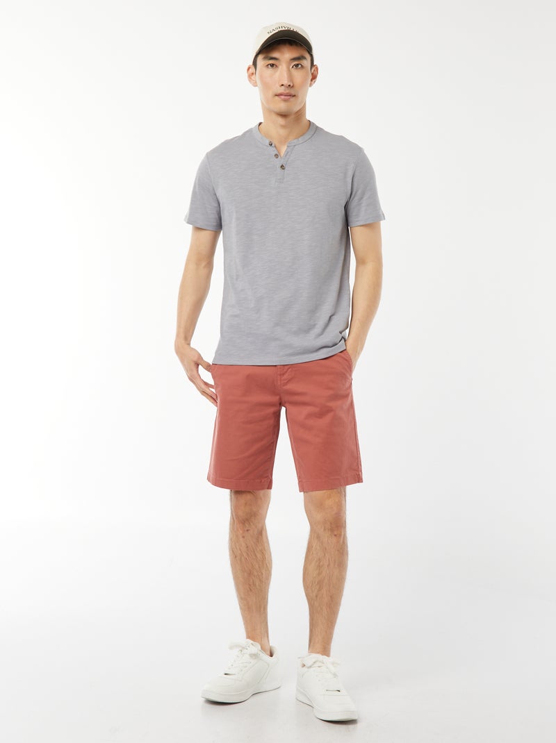 T-shirt a maniche corte con collo serafino Blu - Kiabi